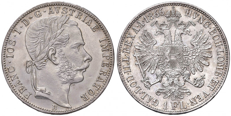 Franz Joseph I. 1848 - 1916
1 Gulden, 1866 B. Kremnitz
12,36g
Fr. 1481
f.stgl/st...