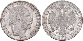 Franz Joseph I. 1848 - 1916
1 Gulden, 1867 B. Kremnitz
12,37g
Fr. 1485
vz/stgl