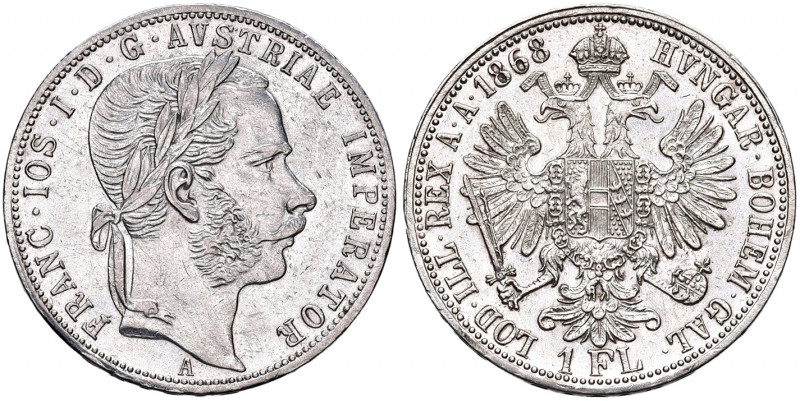 Franz Joseph I. 1848 - 1916
1 Gulden, 1868 A. Wien
12,41g
Fr. 1487
ss/f.vz