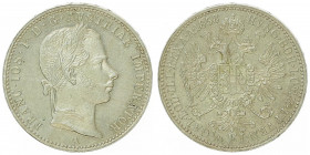 Franz Joseph I. 1848 - 1916
1/4 Gulden, 1858 A. Wien
5,33g
Fr. 1515
vz/stgl