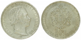 Franz Joseph I. 1848 - 1916
1/4 Gulden, 1862 E. Karlsburg
5,33g
Fr. 1539
f.stgl/stgl