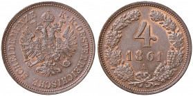 Franz Joseph I. 1848 - 1916
4 Kreuzer, 1861 A. Wien
13,42g
Fr. 1623
stgl
