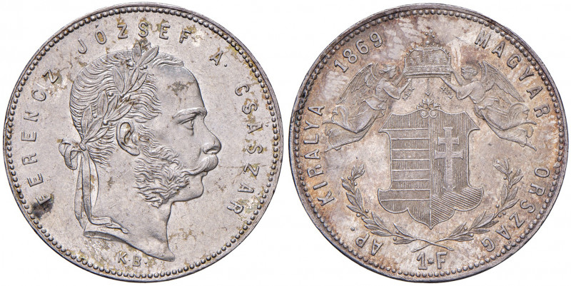 Franz Joseph I. 1848 - 1916
1 Forint, 1869 KB. Kremnitz
12,39g
Fr. 1771
vz/f.stg...