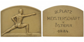 Bronzemedaille, 1924
1. Republik 1918 - 1933 - 1938. Akademie der Fechtkunst, IX. Platz, Meisterschaft Österreich. Wien
13,19g
stgl
