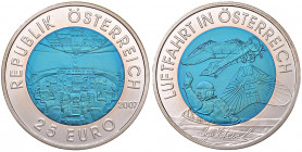 25 Euro, 2007
2. Republik 1945 - heute. Luftfahrt in Österreich. Wien
17,15g
ANK 2021, Nr. 5
stgl