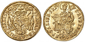 Franz Anton von Harrach 1709 - 1727
Erzbistum Salzburg. 1/4 Dukat, 1714. Salzburg
0,88g
HZ 2381
f.stgl