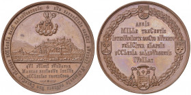 Franz Joseph I. 1848 - 1916
Erzbistum Salzburg. Br-Medaille, 1882. auf das 1300jährige Gründungsjubiläum des Stifts St. Rupertus, Vs.: der heilige St....