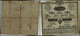 1 000 Gulden - fl., 01.11.1784
Österreich. Formular A5. Richter R. Papiergeld Spezialkatalog Österreich 1759 - 2010, 22
IV
