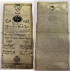5 Gulden - fl., 01.01.1800
Österreich. Richter R. Papiergeld Spezialkatalog Österreich 1759 - 2010, 32. Rs. Klebereste
III / IV