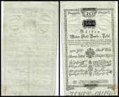 10 Gulden, 01.01.1800
Österreich. Richter R. Papiergeld Spezialkatalog Österreich 1759 - 2010, 33. Fleck
II / II-