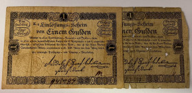 1 Gulden, 01.03.1811
Österreich. Richter R. Papiergeld Spezialkatalog Österreich 1759 - 2010, 45. III / IV