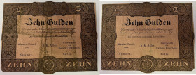 10 Gulden - fl., 08.12.1834
Österreich. Formular. Richter R. Papiergeld Spezialkatalog Österreich 1759 - 2010, 70
beschnitten
V