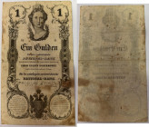 1 Gulden - fl., 01.07.1848
Österreich. Richter R. Papiergeld Spezialkatalog Österreich 1759 - 2010, 82. Einrisse, Stockflecken
III / IV