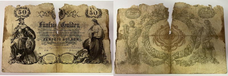 50 Gulden, 25.08.1866
Österreich. Richter R. Papiergeld Spezialkatalog Österreic...