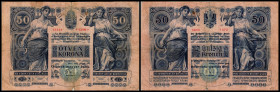 50 Kronen, 02.01.02
Österreich. Richter R. Papiergeld Spezialkatalog Österreich 1759 - 2010, 150. III / IV