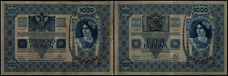 1 000 Kronen, 02.01.1902*
Österreich. Rum.-Stpl. A5. Richter R. Papiergeld Spezi...