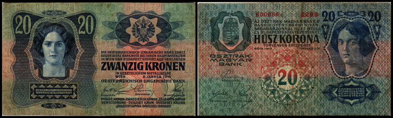 20 Kronen, 02.01.13
Österreich. 600684. Richter R. Papiergeld Spezialkatalog Öst...