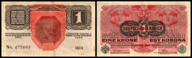 1 Kronen, 01.12.16
Österreich. Richter R. Papiergeld Spezialkatalog Österreich 1759 - 2010, 176. III