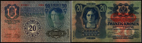 20 Kronen, 02.01.13
Österreich. Richter R. Papiergeld Spezialkatalog Österreich 1759 - 2010, 180. II