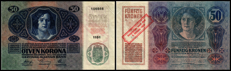 50 Kronen, 05.01.14
Österreich. 4.10.20. Richter R. Papiergeld Spezialkatalog Ös...