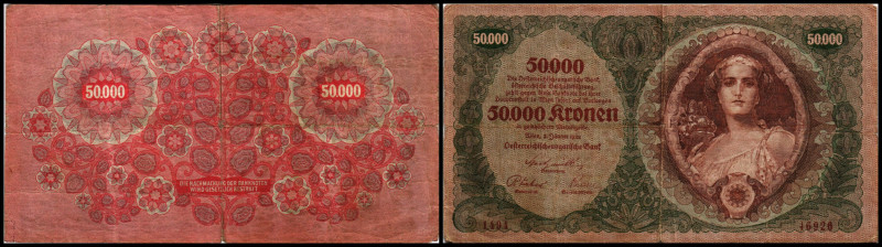 50 000 Kronen, 02.01.22
Österreich. Richter R. Papiergeld Spezialkatalog Österre...