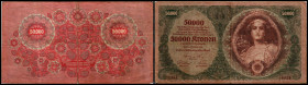 50 000 Kronen, 02.01.22
Österreich. Richter R. Papiergeld Spezialkatalog Österreich 1759 - 2010, 217. V