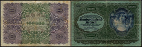 100.000 Kronen, 02.01.22
Österreich. Richter R. Papiergeld Spezialkatalog Österreich 1759 - 2010, 218. Einriss
III / IV