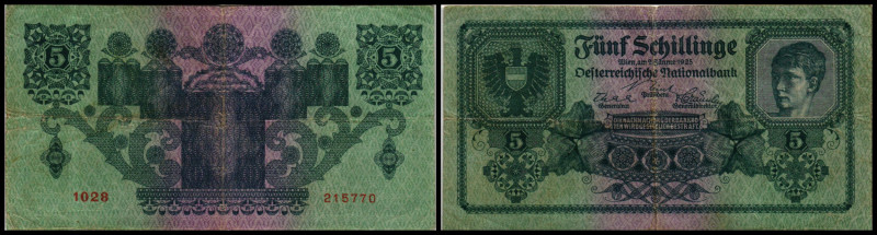 5 Schilling, 02.01.25
Österreich. Richter R. Papiergeld Spezialkatalog Österreic...