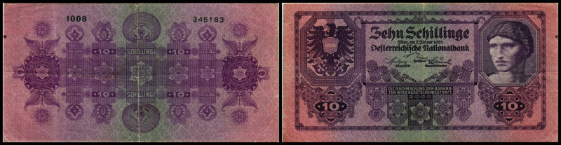 10 Schilling, 02.01.25
Österreich. Richter R. Papiergeld Spezialkatalog Österrei...
