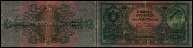20 Schilling, 02.01.25
Österreich. Richter R. Papiergeld Spezialkatalog Österreich 1759 - 2010, 227. win. Loch, Einrisse
V