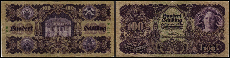 100 Schilling, 03.01.27
Österreich. Richter R. Papiergeld Spezialkatalog Österre...