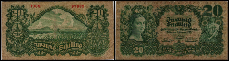 20 Schilling, 02.01.28
Österreich. Richter R. Papiergeld Spezialkatalog Österrei...