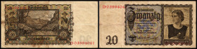 20 RM, 16.06.39
Österreich. Richter R. Papiergeld Spezialkatalog Österreich 1759 - 2010, 248. V