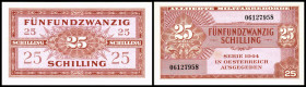 25 Schilling, Serie 1944
Österreich. Richter R. Papiergeld Spezialkatalog Österreich 1759 - 2010, 259. 1 win. Fleck
I