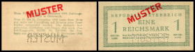 1 Reichs Mark, ND (1945)
Österreich. Muster. Richter R. Papiergeld Spezialkatalog Österreich 1759 - 2010, 264c
I