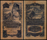 2x 10 Schilling, 29.05.45
Österreich. Richter R. Papiergeld Spezialkatalog Österreich 1759 - 2010, 266a. III