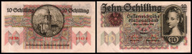 10 Schilling, 02.02.46
Österreich. Richter R. Papiergeld Spezialkatalog Österreich 1759 - 2010, 275. 2x Knick
II / II-