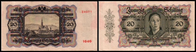 20 Schilling, 02.02.46
Österreich. Richter R. Papiergeld Spezialkatalog Österrei...