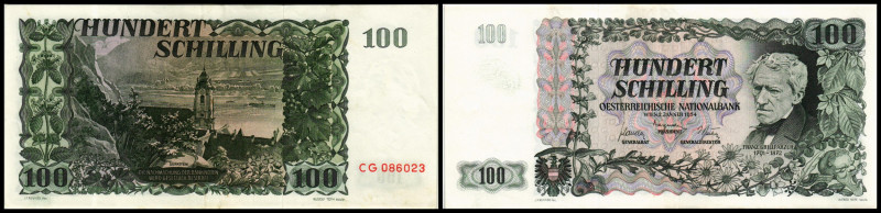 4x 100 Schilling, 02.01.54
Österreich. Richter R. Papiergeld Spezialkatalog Öste...