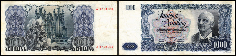 1 000 Schilling, 02.01.54
Österreich. Richter R. Papiergeld Spezialkatalog Öster...