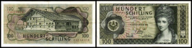 100 Schilling, 02.01.69
Österreich. Richter R. Papiergeld Spezialkatalog Österreich 1759 - 2010, 297. I / II