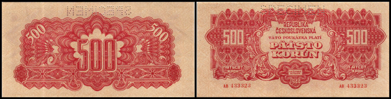 500 + 2x 1 000 Korun, 1944 / 1945
Tschechien. P.49s, 50s, P.74a. 32. I / I-