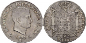 Bologna - Napoleone Bonaparte, Re d'Italia (1805-1814) - 5 lire - 1809 - Gig.99 - gr. 24,89 - Ag - RARO (R)
BB



SHIPPING ONLY IN ITALY - SPEDIZ...
