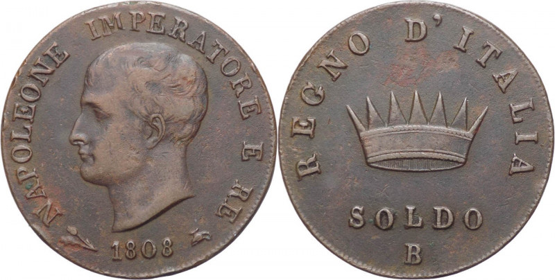 Bologna - Napoleone I, re d'Italia (1805-1814) - soldo 1808 - Pag.66 - Ae
mBB
...
