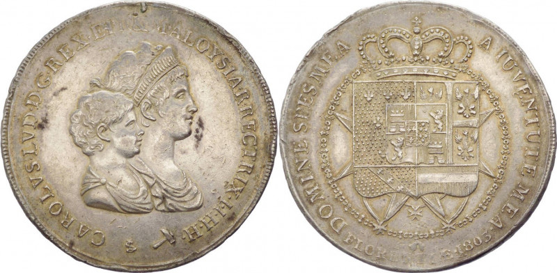 Firenze - Regno d'Etruria - Carlo Lodovico (1803-1807) - Dena o 10 Lire 1803 - M...