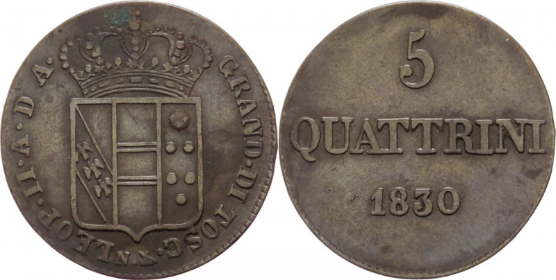 Firenze - Granducato di Toscana - Leopoldo II (1824-1859) - 5 Quattrini 1830 - P...