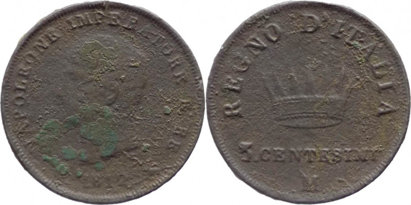 Milano - Napoleone I Re d'Italia (1805-1814) - 3 centesimi 1812 - Pag. 84 - Cu
...