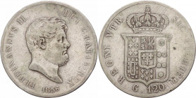 Regno delle Due Sicilie - Ferdinando II di Borbone (1830-1859) - Piastra da 120 grana 1856 - Gig. 87 - Ag
BB



SHIPPING ONLY IN ITALY - SPEDIZIO...