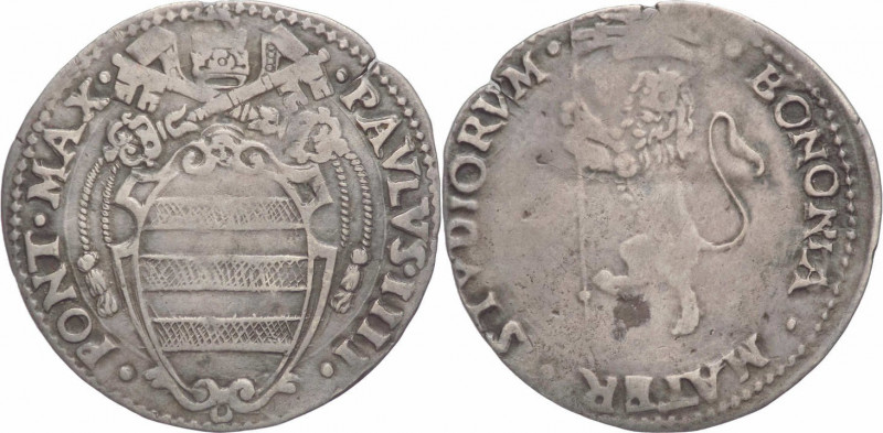 Stato Pontificio - Bologna - Paolo IV , Carafa (1555-1559) - Gabella - Munt. 54 ...