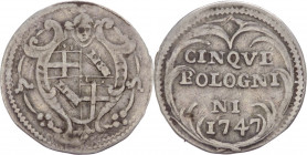 Stato Pontificio - Bologna - Benedetto XIV, Lambertini (1740-1758) - Carlino - 1747 - Munt. 231g - gr. 1,29 - Ag
MB



SHIPPING ONLY IN ITALY - S...